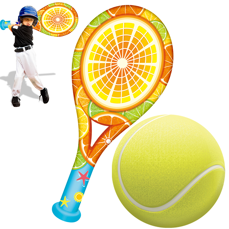 Inflatable Tennis Racket for Toddler,Fun Large Tennis Set for Kids Adults, Tennis Set Including 2 Shuttlecocks,1 Tennis Balls