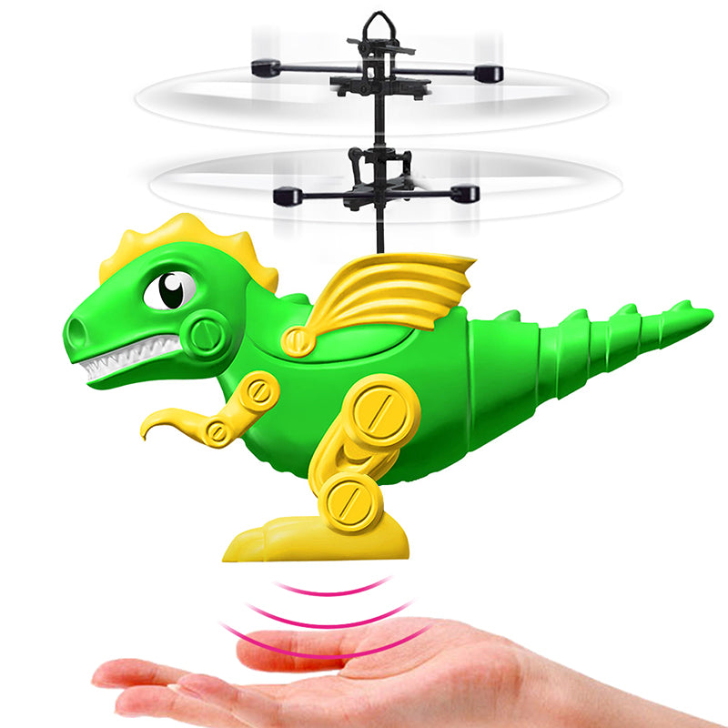 Flying Dinosaur Helicopter Robot Ball Drone Toy for Kids Boys Year Old Gifts, 2022 New Dinosaur World Gifts