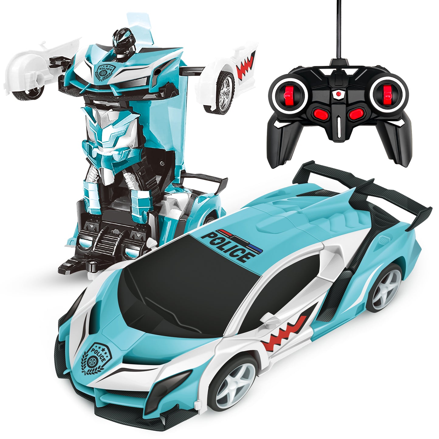 Remote Control Car Transform Car Robot Toy for Kids,1:18 Scale High Speed RC Cars Racing Car with 360°Rotating for Boys 3 4 5 6 7 8 9 Years Old Birthday