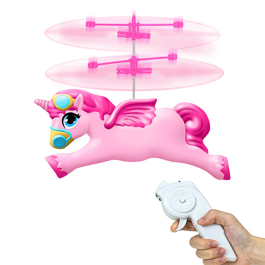 Unicorn Toys for Girls Age 4-6 7 8 9 Teens Birthday, Remote Control Helicopter Unicorn Drone Toys for Beginner Kids Indoor Outdoor Play Unicorn Party Favors's Star