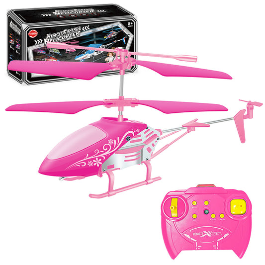 "Remote Control Helicopter for Kids| Toys for Ages 5-7 8-10| Rc Helicopter Toys w/t LED Lights, 3.5 Channel, Gyro Stabilizer, Altitude Hold, 2.4GHz Helicopter Toys for Beginner Boys Girls Indoor- Pink "