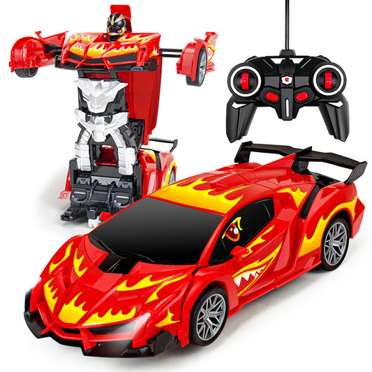 Remote Control Car Transform Car Robot Toy for Kids,1:18 Scale High Speed RC Cars Racing Car with 360°Rotating for Boys 3 4 5 6 7 8 9 Years Old Birthday-Red