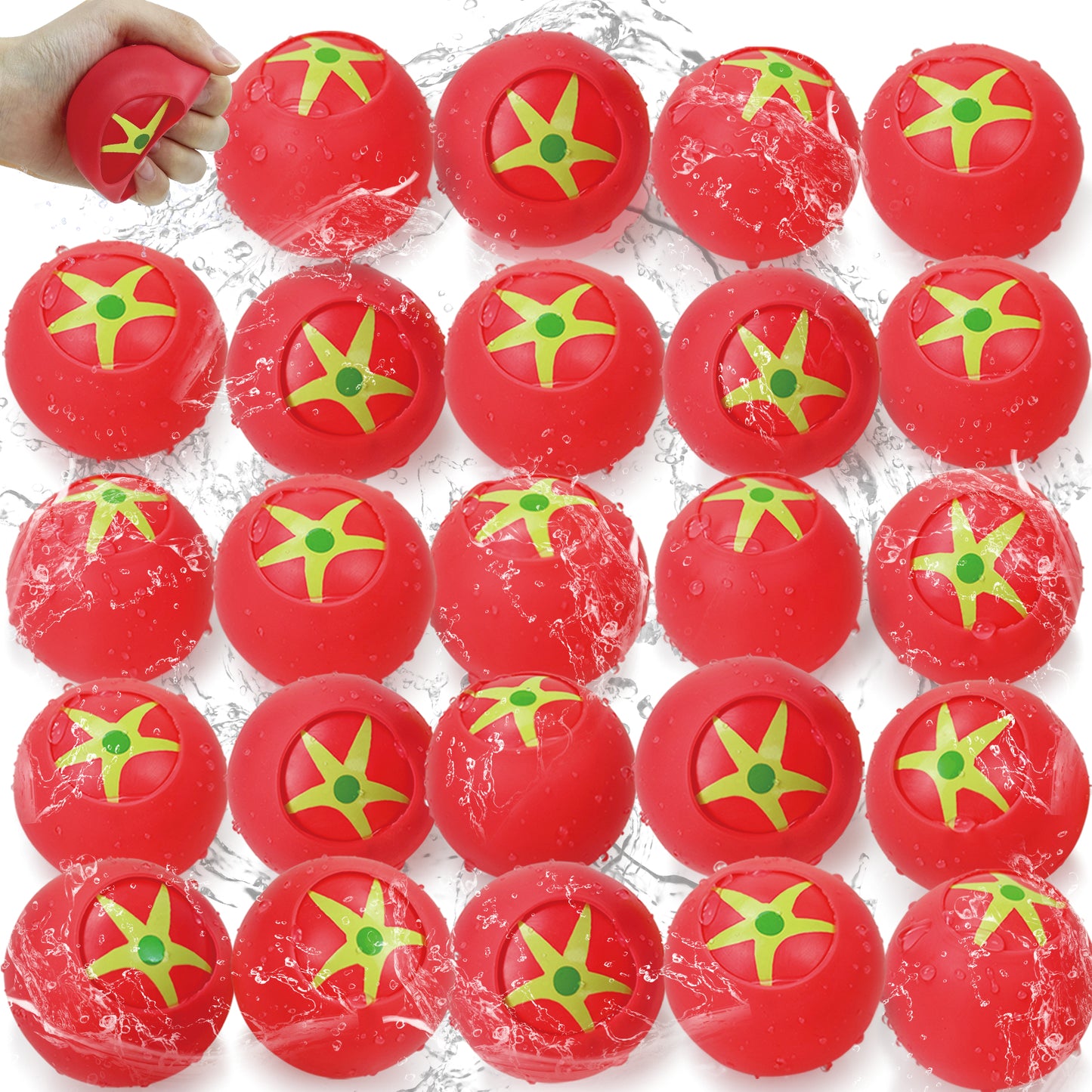Reusable Water Balls, Reusable Water Balloons for Outdoor Toys and Games, Water Toys for Kids and Adults Boys and Girls - Summer Toys Ball for Pool and Backyard Fun