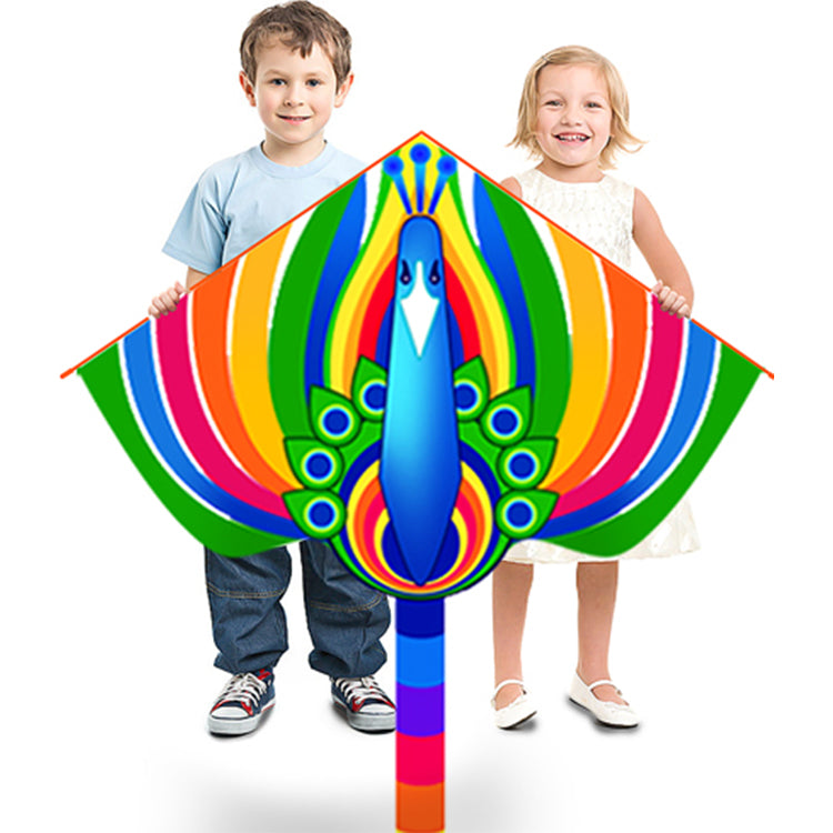 Kite for Kids Age 4-8 8-12, Large Kite for Boys Adults Easy to Fly & Assemble, Beach Kites with 328ft Kite String,Perfect for Beach Trip Park Family Activities Outdoor Games-Peacock