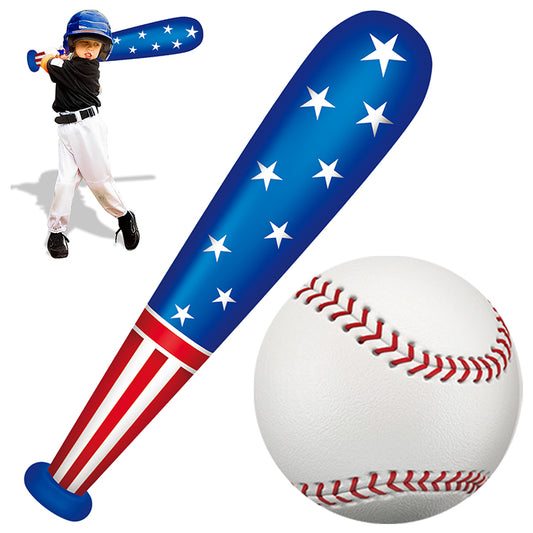 Inflatable Baseball Bat Blow up Baseball Toy Bat Set Include Baseball Bat Inflates and Beach Ball Baseball for Summer Pool Baseball Theme Party Supplies