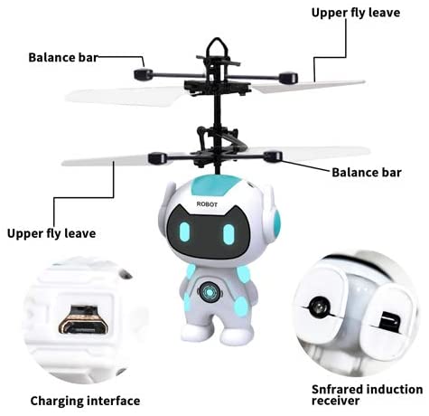 Flying Ball RC Toys,Built-in LED RC Robot Drone Remote Control Helicopter Indoor Outdoor Games Toys for Kids Boys Girls 6 7 8 9 10 Year Old Birthday