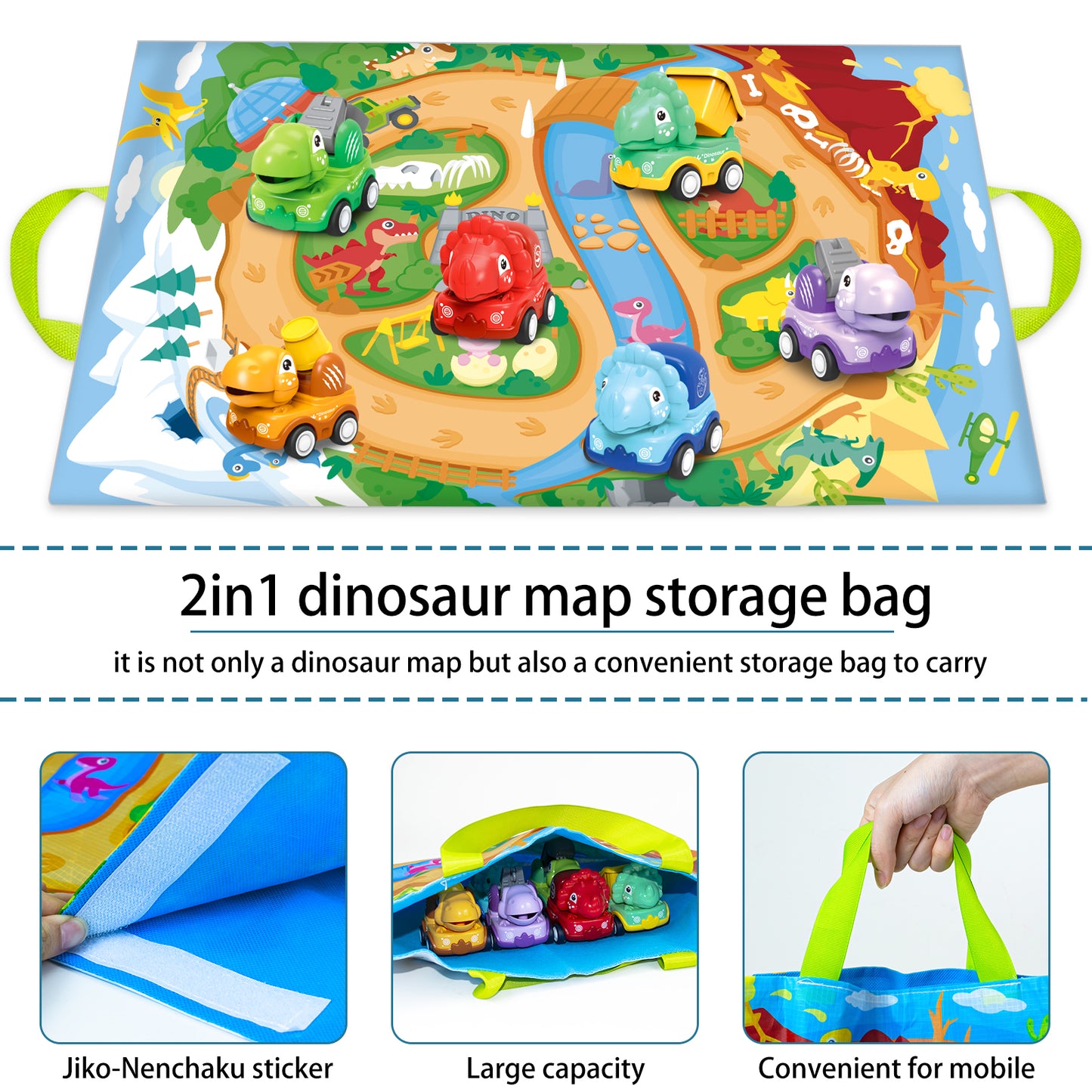 Baby Truck Car Toys with Playmat/Storage Bag, Baby Toys 12-18 Months|Toys for 1 2 3 Year Girl Boy| Baby Construction Vehicles 1st Birthday Gift Educational Toys for Infants Toddlers