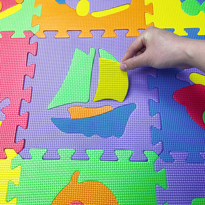 24 Pieces Foam Play Mat for Baby Kids Interlocking Foam Puzzle Floor Mats EVA Non Toxic for Crawling, Exercise, Playroom, Play Area