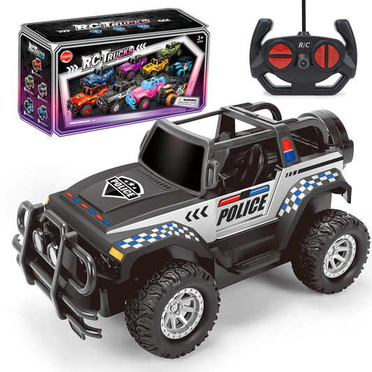 Remote Control Car, RC Truck Car Toys for 3 4 5 6 7 8 Years Old Girls Boys Birthday, 1:20 Scale Full Functions Remote Control Truck-Police