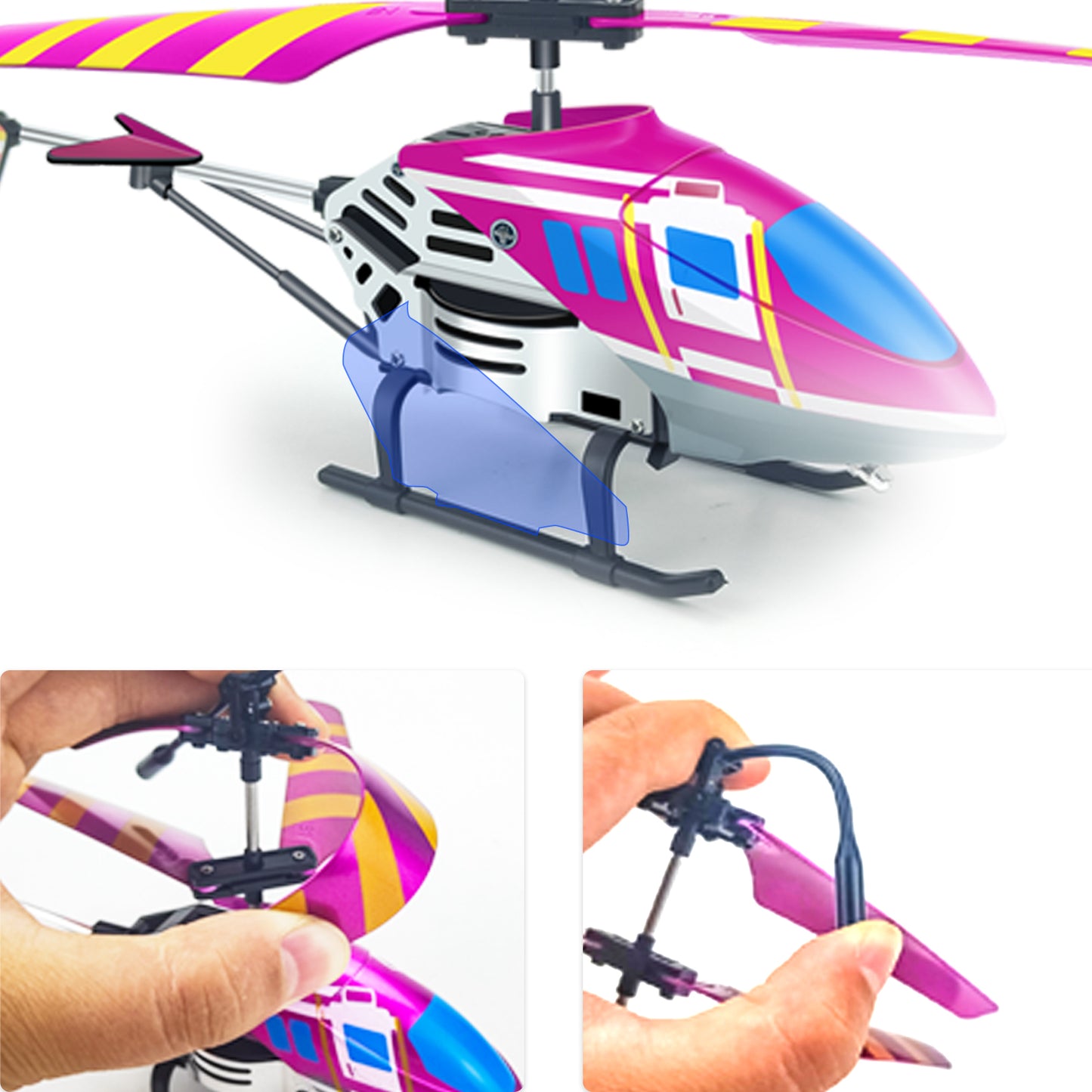 "Remote Control Helicopter, RC Flying Toys for 6 7 8 9 Teens Years Old Boys Girls Birthday, 3.5 Channel RC Helicopter with Gyro for Kids Adults Beginner Flying Stabilizer Indoor-Purple "