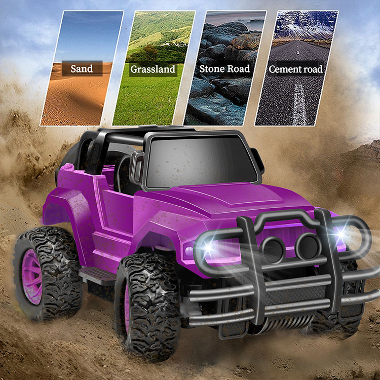 Remote Control Car, RC Truck Car Toys for 3 4 5 6 7 8 Years Old Girls Boys Birthday, 1:20 Scale Full Functions Remote Control Truck- Purple