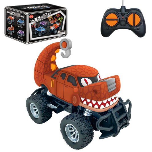 Remote Control Dinosaur Car, 2.4GHz RC Monster Trucks for Boys, All Terrain RC Cars, Car Toys for Kids 3 4 5 6 7 8, Christmas Birthday Gift