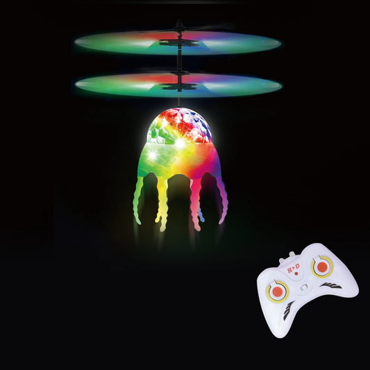 Remote Control Helicopter Jellyfish, RC Flying Ball Drones Toys for Kids Boys Girls 5-7 8-10 Year Old Birthday, Kids Sensory Toys Flying Jellyfish Up-Down with Lights for Kids Autism