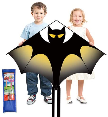 Kite for Kids Age 4-8 8-12, Large Kite for Boys Adults Easy to Fly & Assemble, Beach Kites with 328ft Kite String,Perfect for Beach Trip Park Family Activities Outdoor Games-Bat