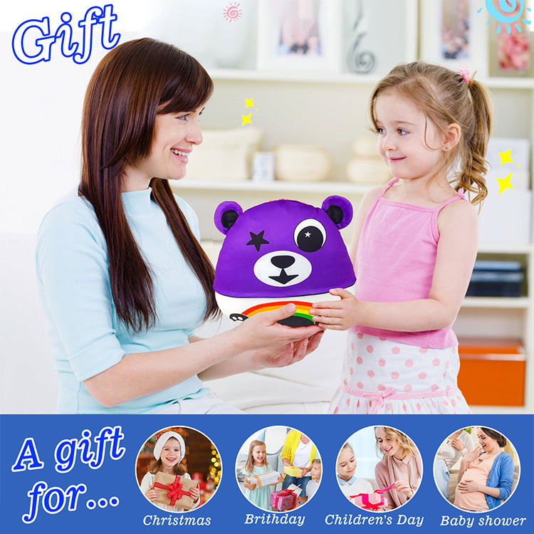 The Original Four Faces Bear Plushie Toys- Sensory Fidget Toy for Stress Relief- A Soft Stuffed Animal Plush Toy That Understands Your Kid's Mood Better!