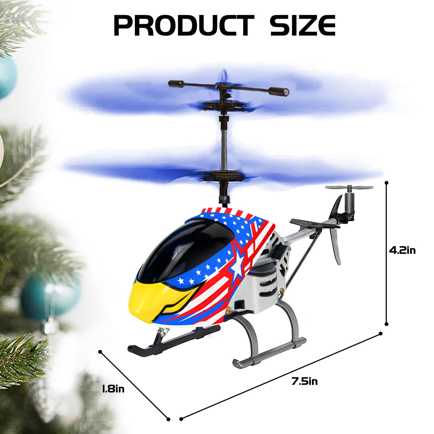 "YongnKids Remote Control Helicopter for Kids| Rc Helicopter Toys w/t LED Lights, 3.5 Channel, Gyro Stabilizer, Altitude Hold, 2.4GHz Helicopter Toys for Beginner Boys Girls Indoor- Eagle "