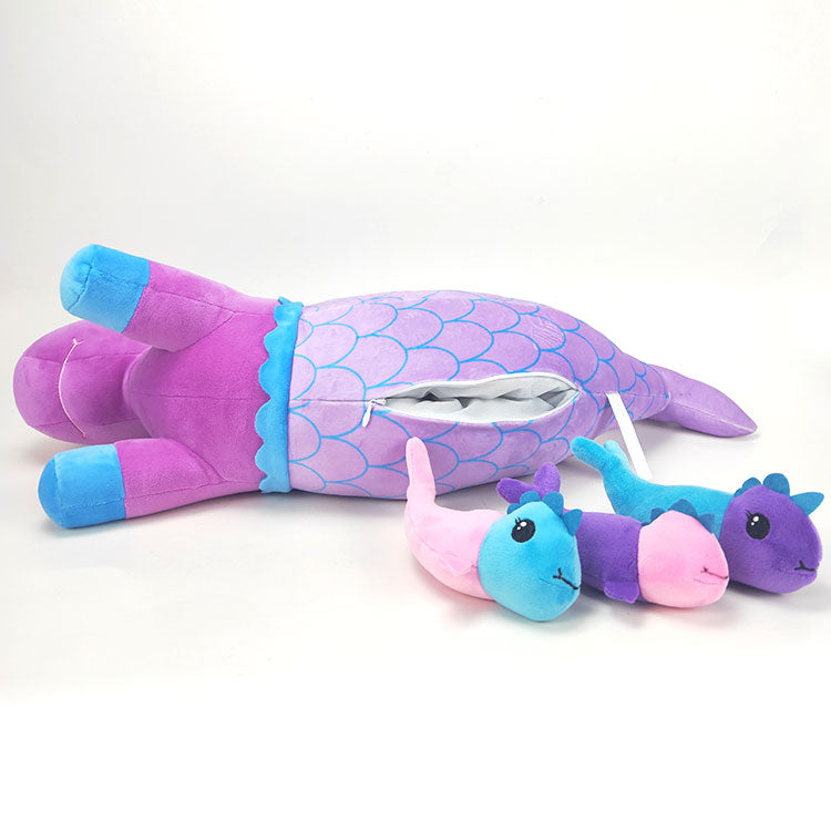 4 Pieces Unicorn Toys for Girls,1 Mommy Unicorn with 3 Babies,Unicorn Stuffed Animals Gifts for Girls 3 4 5 6 7 8 9 Years,Soft Plush Unicorn Toys with Mermaid Tail