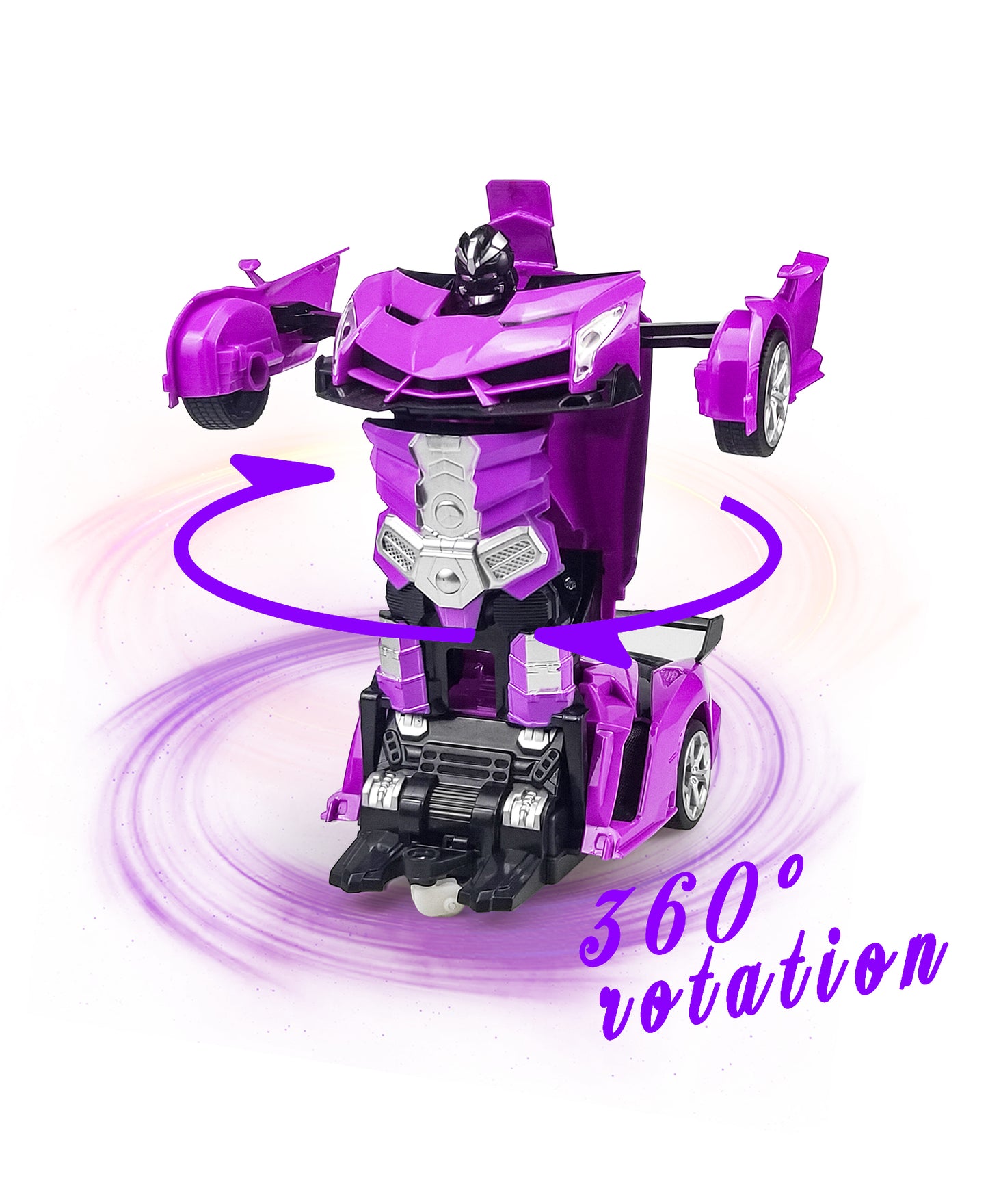 Remote Control Car Transform Car Robot Toy for Girls Kids,1:18 Scale High Speed RC Cars Racing Car with 360°Rotating for Boys 3 4 5 6 7 8 9 Years Old Birthday-Purple