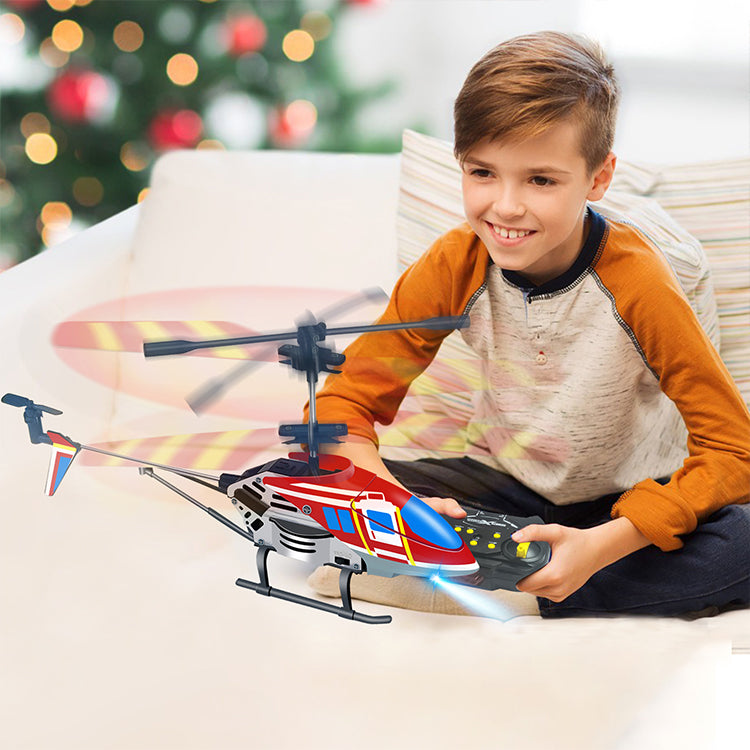 "YongnKids Remote Control Helicopter for Kids| Rc Helicopter Toys w/t LED Lights, 3.5 Channel, Gyro Stabilizer, Altitude Hold, 2.4GHz Helicopter Toys for Beginner Boys Girls Indoor- Red "