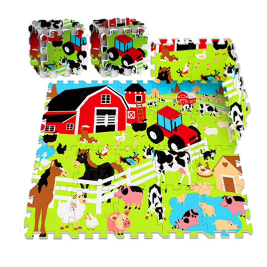 24 Pieces Foam Play Mat for Baby Kids Interlocking Foam Puzzle Floor Mats EVA Non Toxic for Crawling, Exercise, Playroom, Play Area