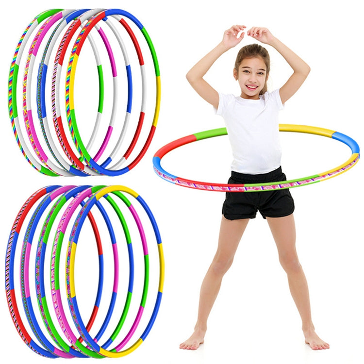 "Kids Exercise Toy Hoop Bundle Pack-Adjustable Weight Size Plastic Hoops Rings Toys, Fashional Fitness Hoop with Sticker for Kids Boys Girls Rolling Race,Exercise,Training, Playing,32 Inch "