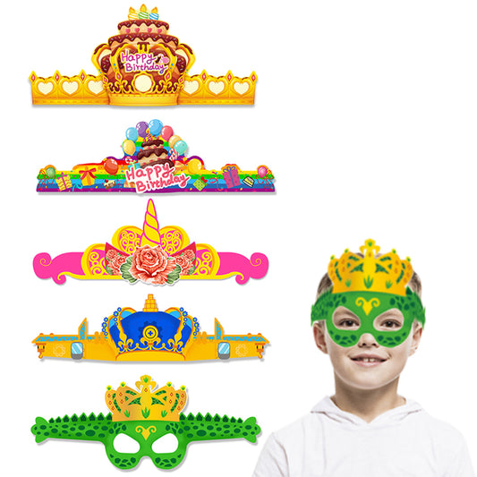 Happy Birthday Crowns for Kids Paper Birthday Hat Crowns for Classroom Birthday Gifts Kids' Party